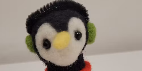 Needle felted penguin