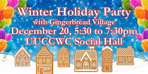 Winter Holiday Party with Gingerbread Village