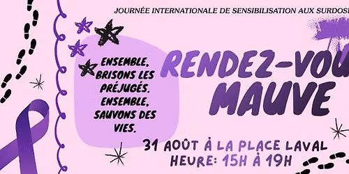 Le Rendez-vous Mauve 2026 - Journ\u00e9e internationale de sensibilisation aux surdoses