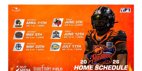 Minnesota Monsters at Albany Firebirds at MVP Arena