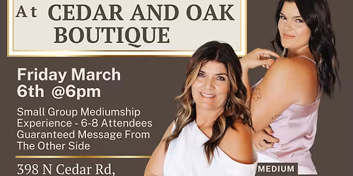 A Night With Spirit At Cedar and Oak