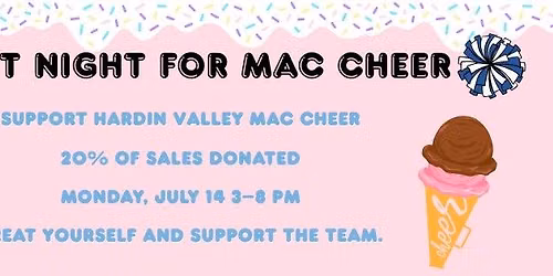 MAC Cheer Spirit Night at Lolli & Bobo's