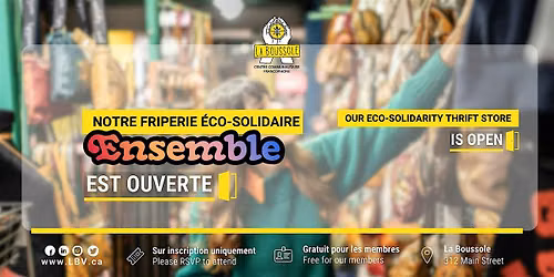Ouverture d'Ensemble, friperie \u00e9co-solidaire