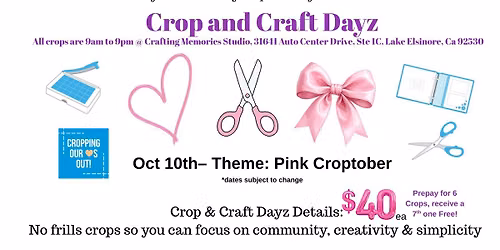 Pink Croptoberfest Crop & Craft-Scrapbooking\/Crafting