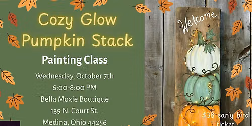 Cozy Glow Pumpkin Stack Paint & Sip
