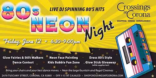 80's Neon Night at Crossings at Corona