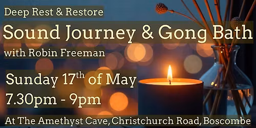 Deep  Rest &  Restore Candlelight Sound Journey & Gong Bath - Boscombe