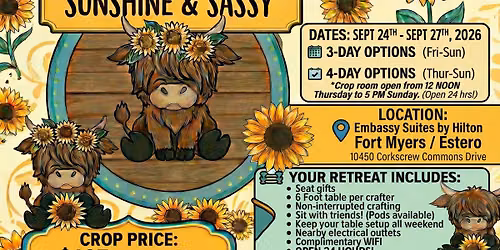 Fall 2026 Crop Weekend Retreat: "Sunshine & Sassy"