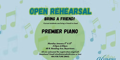Open Rehearsal: Premier Piano