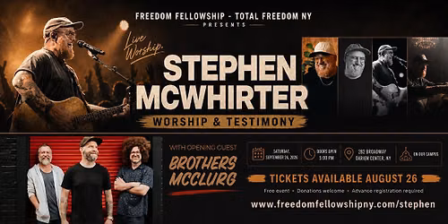 Stephen McWhirter Worship Night with Opening Guests Brothers McClurg