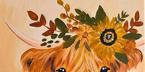 Honey the Highlander Paint and Sip.