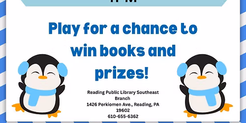 Winter Bingo at Reading Public Library Southeast Branch!