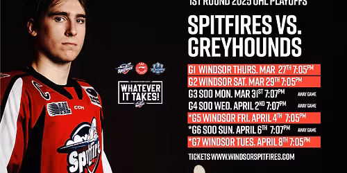 Soo Greyhounds at Windsor Spitfires