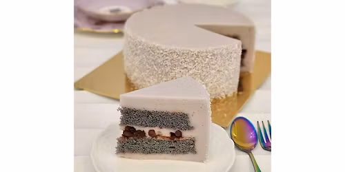 Taro Red Bean Layered Cake