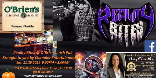 Reality Bites @ Tampa O'Brien's Irish Pub & Grill, sponsored by Chandler Entertainment LLC