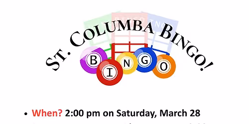 St. Columba BINGO at the Bloomsburg Firehall