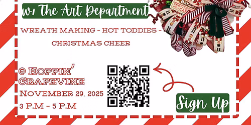 Deck The Door Wreath Class @ Hoppin' Grapevine!