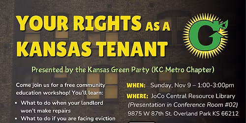 Free Know Your Rights Workshop for Kansas Tenants