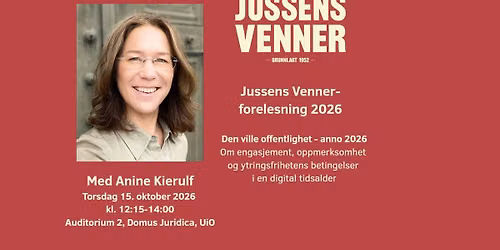 JV-forelesning: Den ville offentlighet - anno 2026