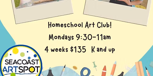 Homeschool Art Club! $135