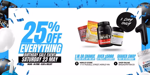 1st Birthday Sale \/ Base Nutrition