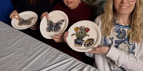 Mosaic making at Sparrows Tearoom
