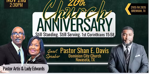 20th Church Anniversary Service
