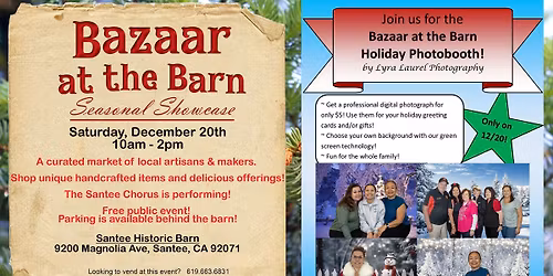 Bazaar at the Barn: Seasonal Showcase