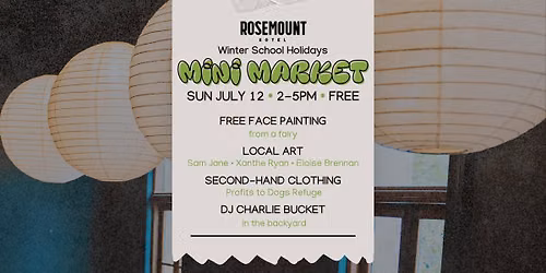 Second-Hand & Local Arts Mini Market at Rosemount Hotel
