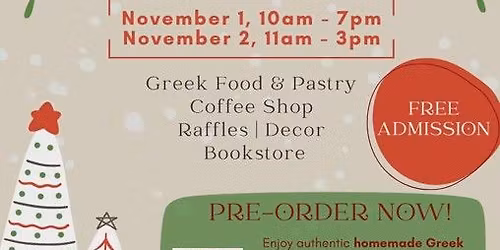 2025 Good Samaritan Philoptochos Society (Cranston Greek Church) Food Fair and Christmas Bazaar