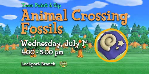 Teen Paint & Sip: Animal Crossing Fossils