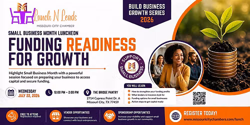 Small Business Month Luncheon: Funding Readiness for Growth | Lunch N Leads