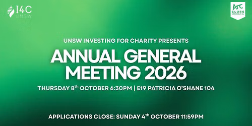 UNSW I4C Presents: Annual General Meeting 2026