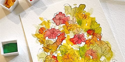 Floral Doodle Watercolor Cards