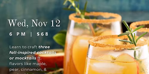 Sip, Spice, & Everything Nice | Fall Craft Cocktail or Mocktails with Ole' Swayback