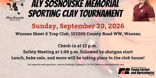 4th Annual Aly Sosnovske Sporting Clay Tournament