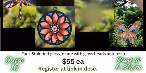 Glass & Wood Suncatchers at the Sip Pub!
