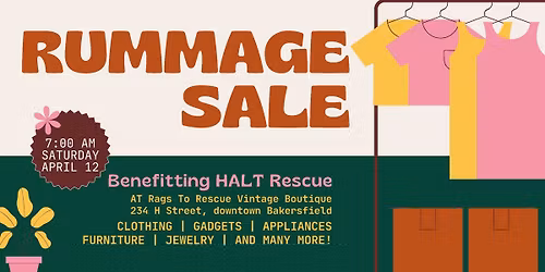 Halt Rescue Spring Rummage Sale