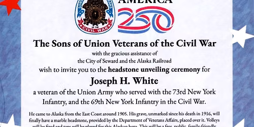 Headstone Unveiling Ceremony for Joseph H. White, Union Army Veteran