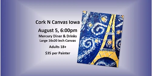 Mercury Diner & Drinks -Eiffel Tower - Cork N Canvas Iowa