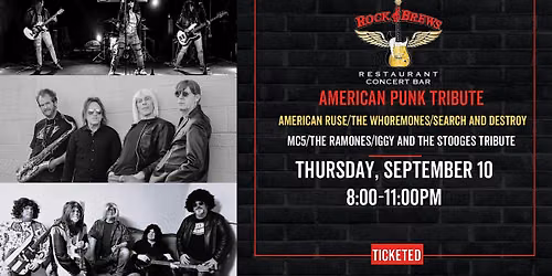 AMERICAN PUNK TRIBUTE FOR IGGY-MC5-RAMONES @ Rock & Brews Royal Oak
