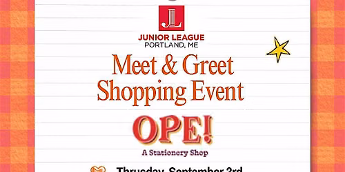 Junior League of Portland, ME: Shopping Social at OPE! Stationery