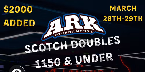 ARK Tournaments 1150 & under scotch doubles 8 ball tournament
