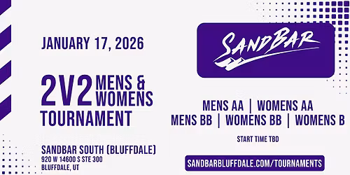 2v2 Men's\/Women's Tournament @ SandBar South (Bluffdale)