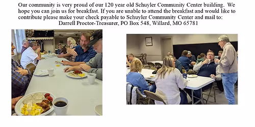 Schuyler Community Center Spring Fundraising Breakfast
