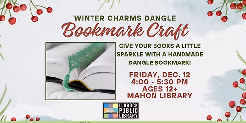 Winter Charms Bookmark Craft at Mahon Library