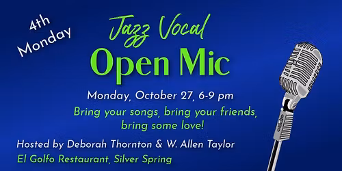4th Monday Jazz Vocal Open Mic