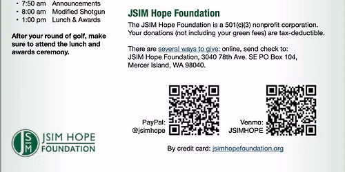 21st Annual JSIM Golf Classic