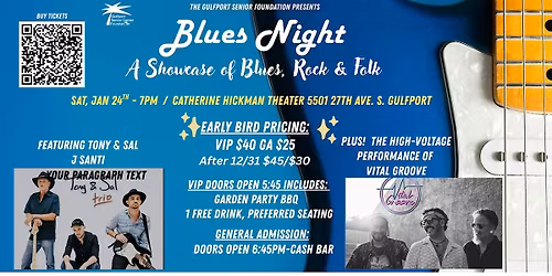 Blues Night, Gulfport - Early Bird Pricing! 2 powerful bands, 1 epic night