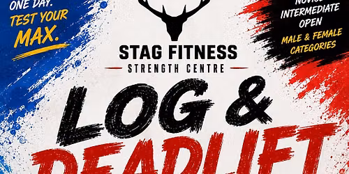 Stag Fitness Strength Centre Max Log and Deadlift 2026